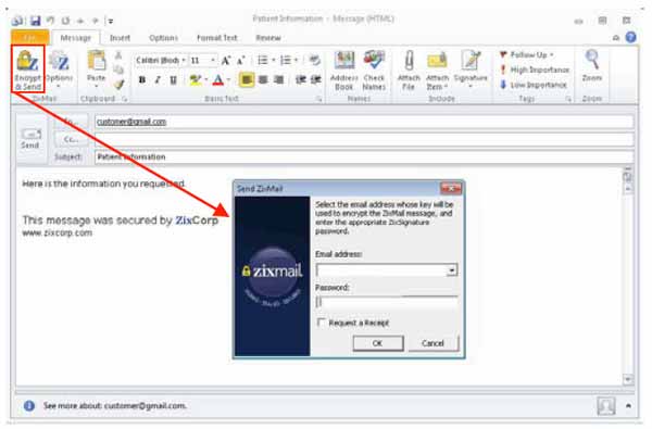 Using ZixMail for Outlook 2010